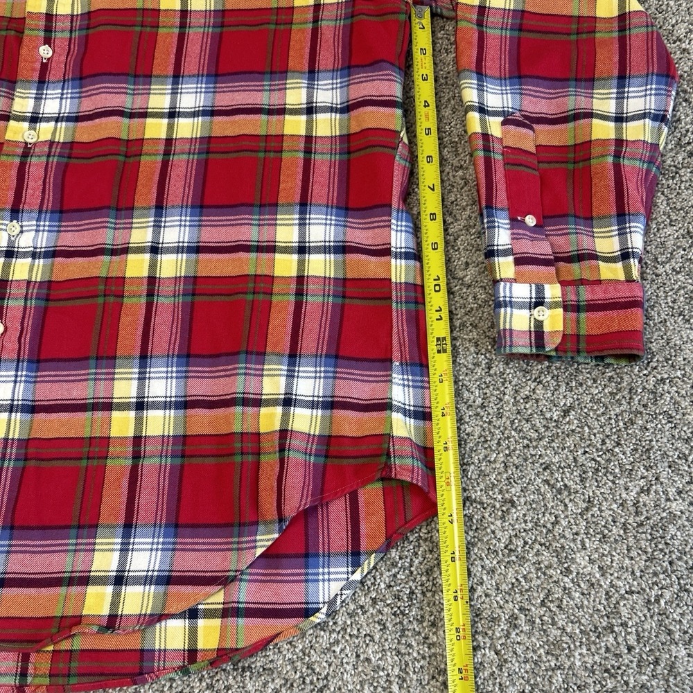Vintage Men's XL Classic Fit Ralph Lauren Flannel Check Shirt Multicolor - Picture 7 of 12